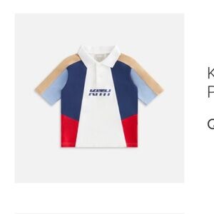 Kith Kids Colorblock Polo Shirt - Red, Blue, White